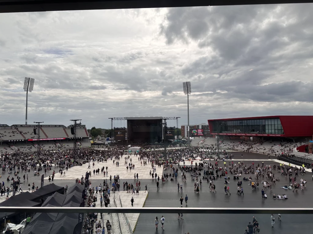 Hilton Garden Inn, Old Trafford - Photograph of the balcony overlooking the pitche