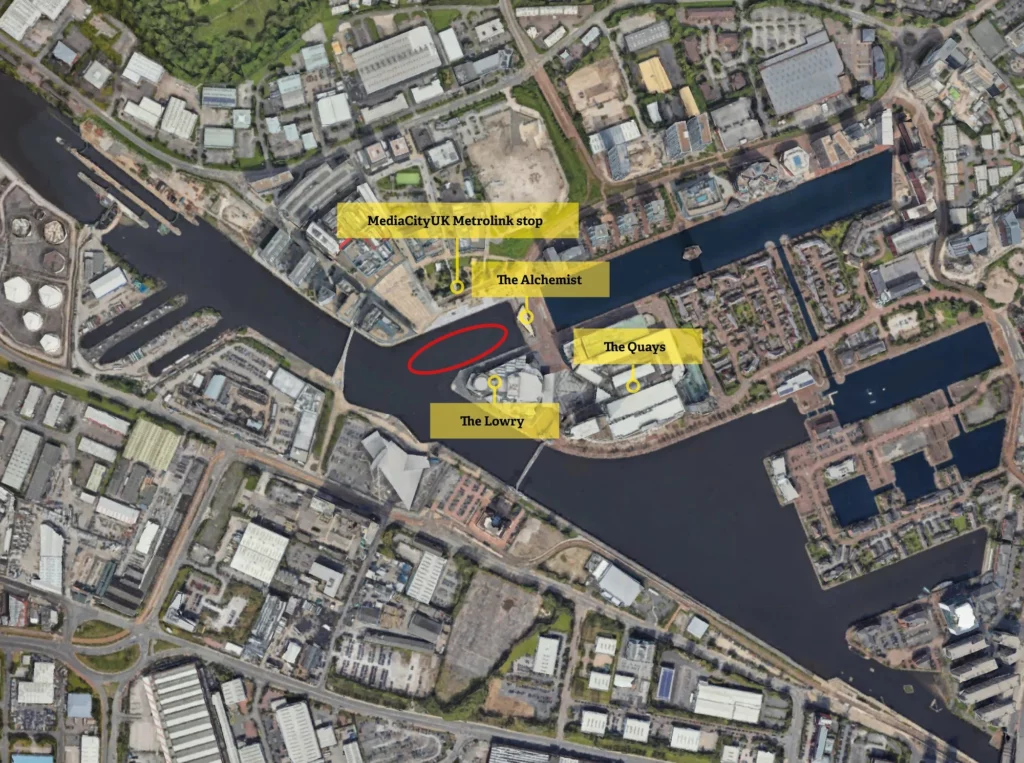 Potential location of the Good Hotel, Salford Quays / MediaCity