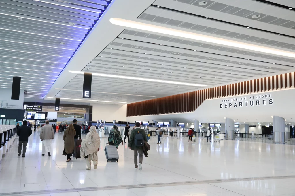 Photograph of Manchester AIrports new departure area at Terminal 2