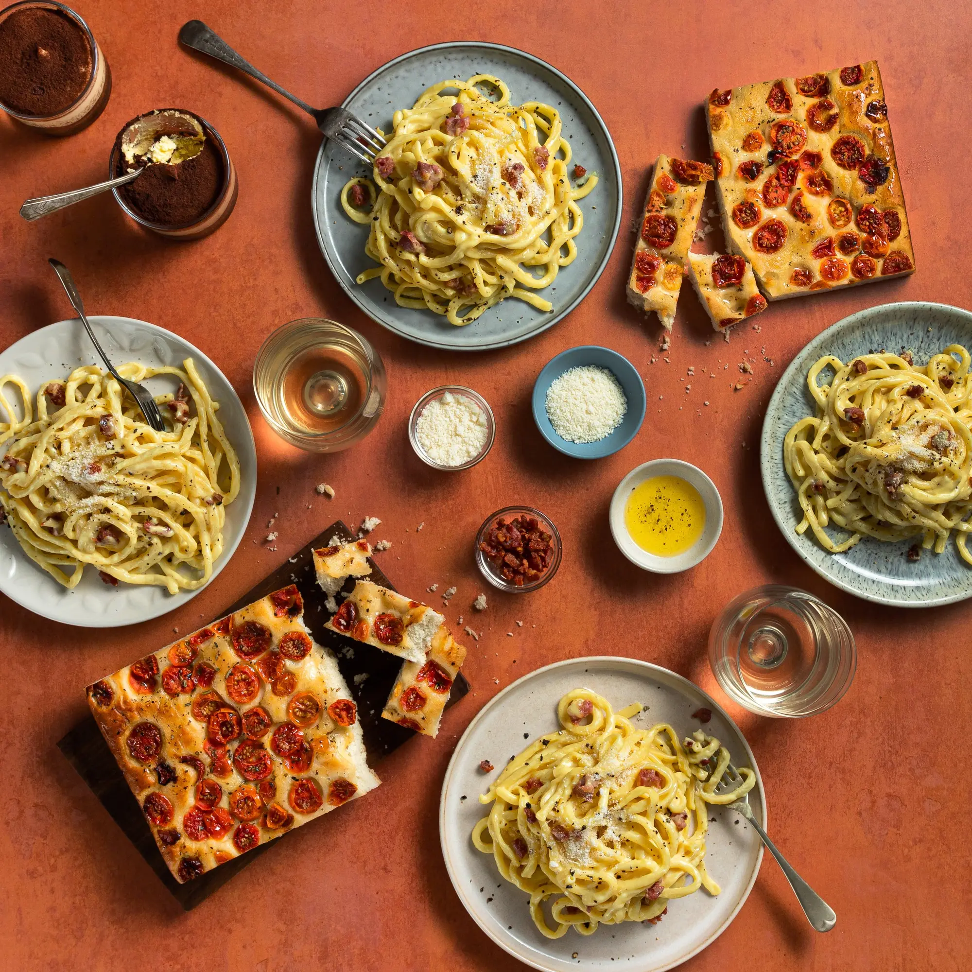 Photograph of food offering at Pasta Evangelists