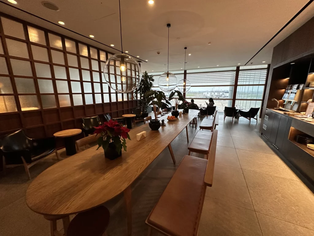 The beautiful Cathay Pacific First lounge at Heathow T3