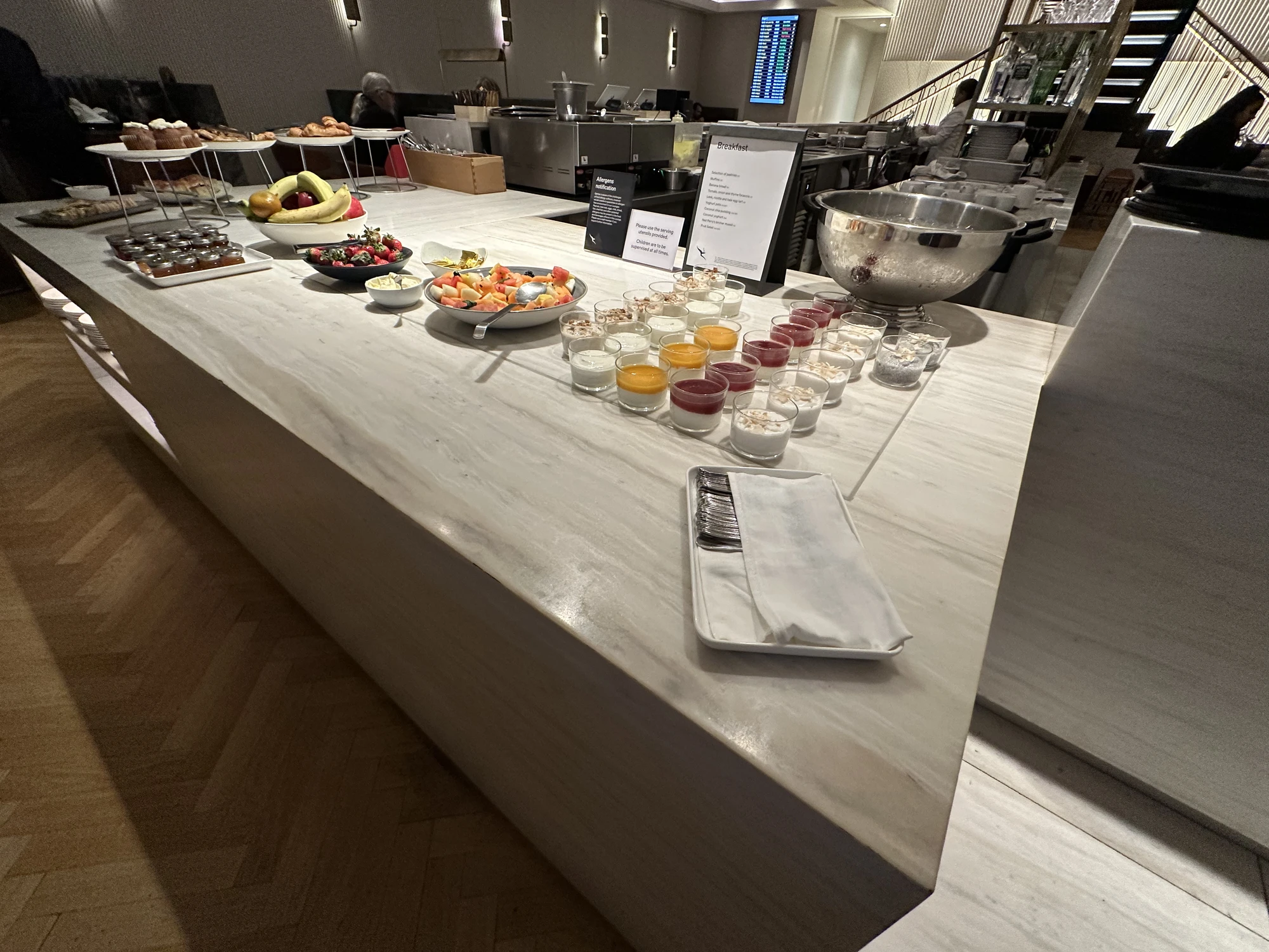 Qantas Lounge buffet options