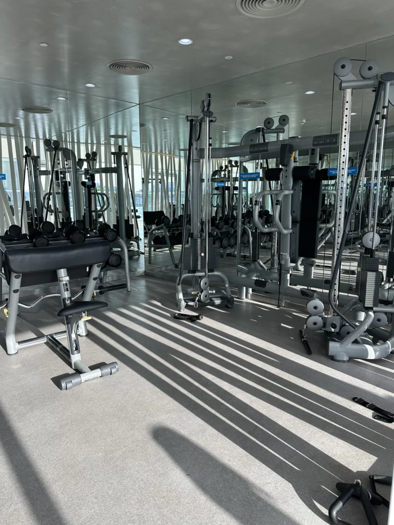 Photograph of exercise machines within the W hotel gym