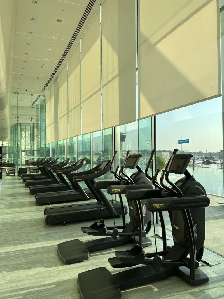 Photograph of running machines within the gym