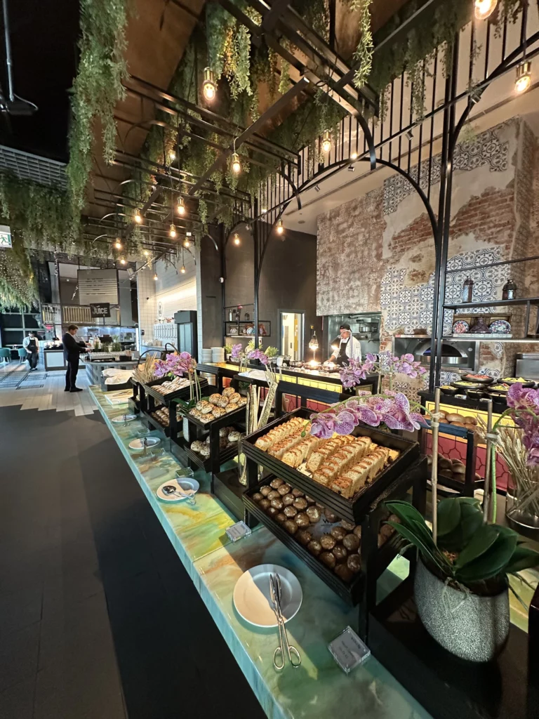 Photograph of the pastries available at breakfast