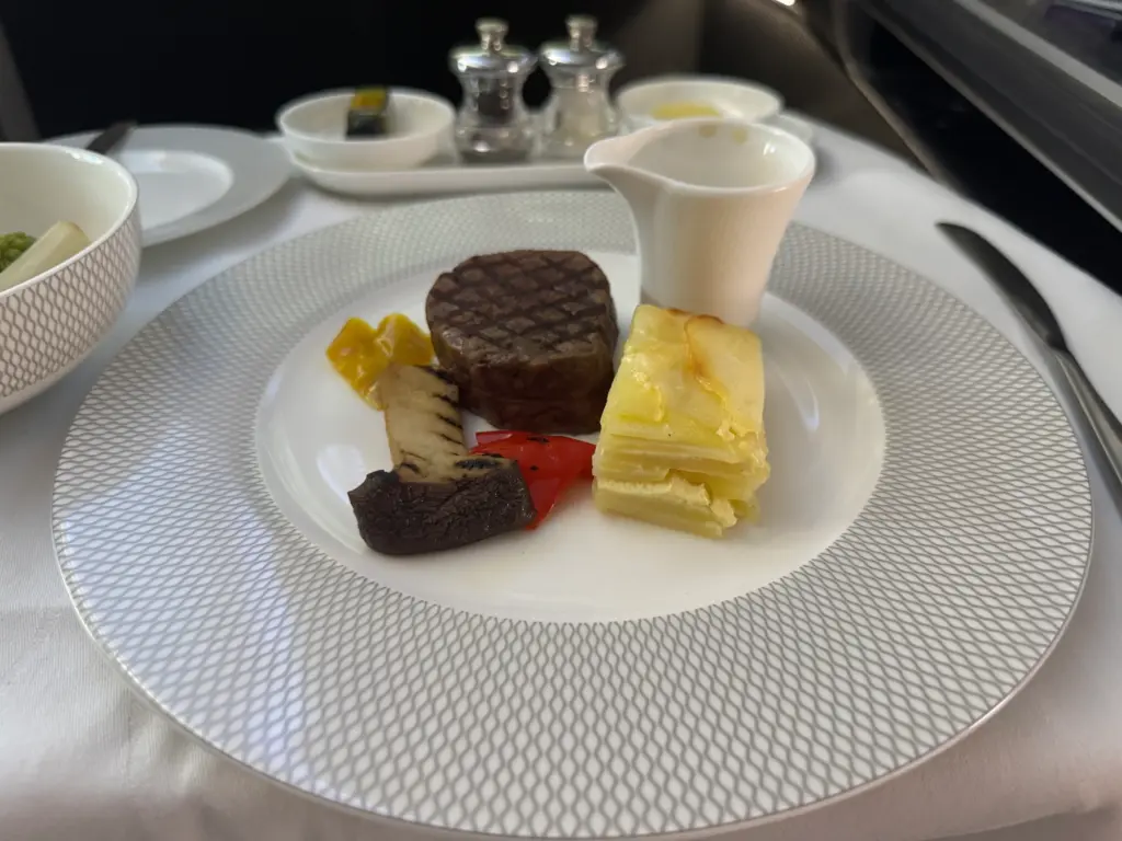 The food and drink in First a step up from Business Class The food and drink in First a step up from Business Class