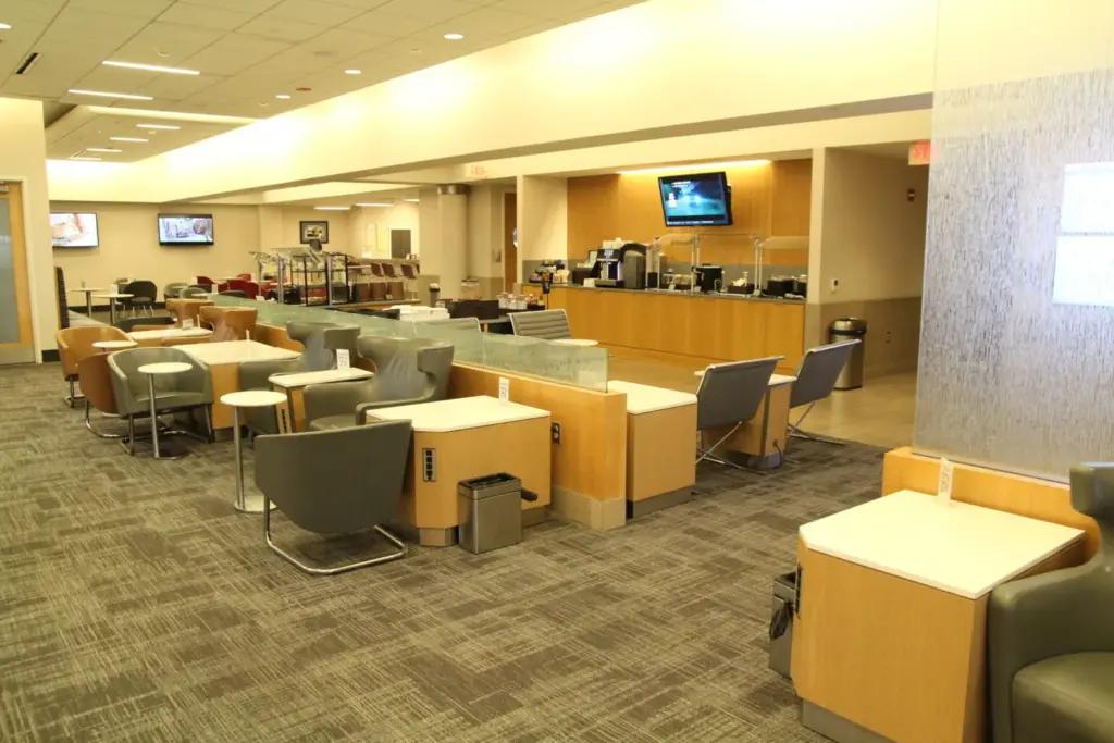 The AA lounge at St Louis likely to be used by BA passengers The AA lounge at St Louis likely to be used by BA passengers