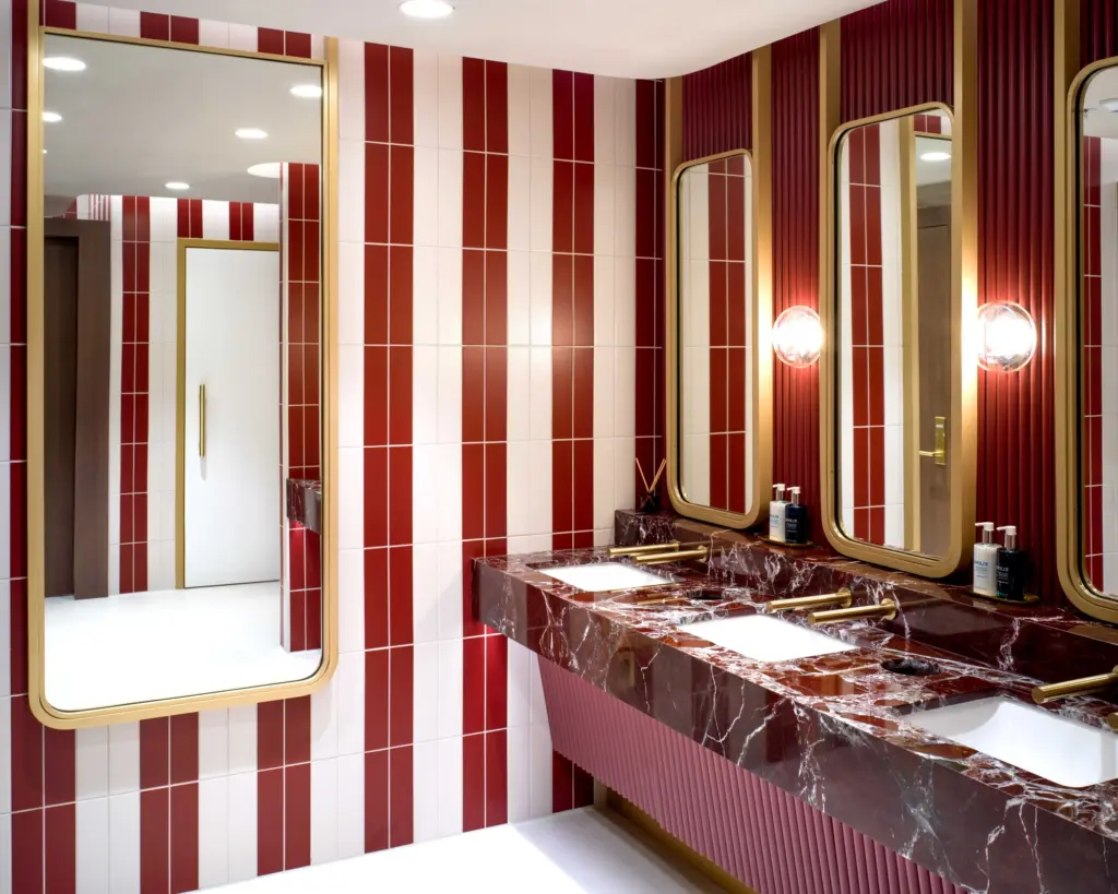 The bathroom in the new Dubai lounge The bathroom in the new Dubai lounge