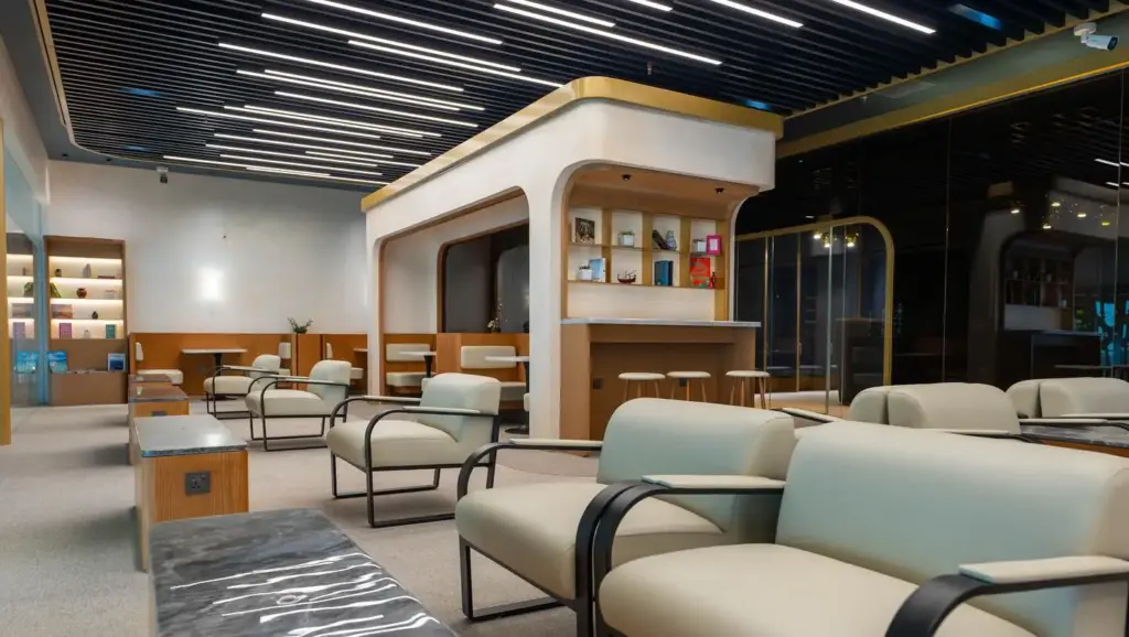 The new Koveli lounge serving BA Virgin other airlines and it allows paid entry The new Koveli lounge serving BA Virgin other airlines and it allows paid entry