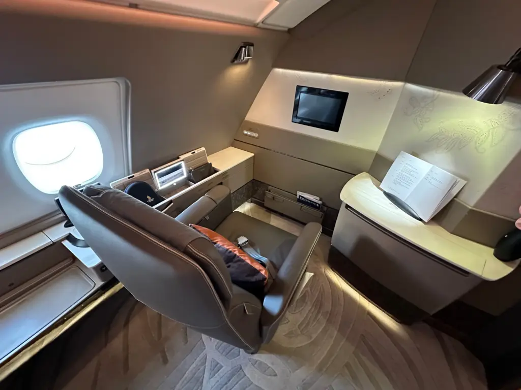 The seat with the small second screen