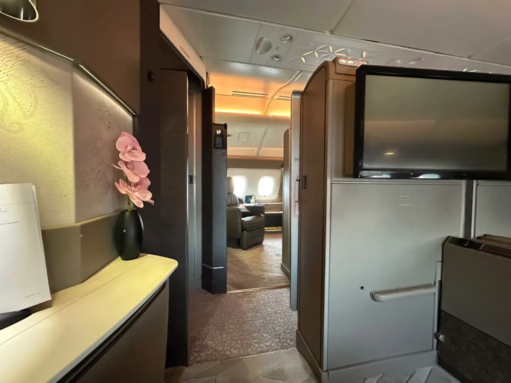 From one suite to another the view from 1A to 1F with the airline in between
