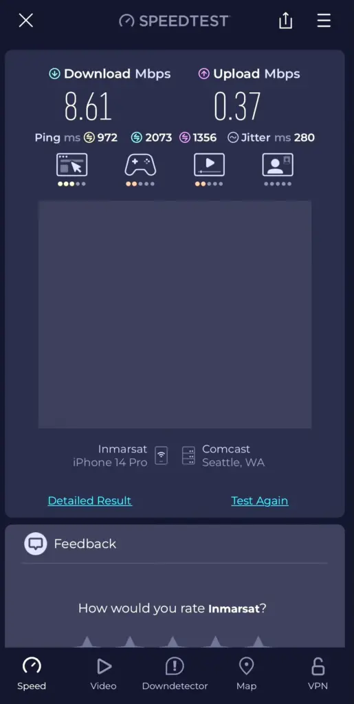 Not the fastest internet but usable