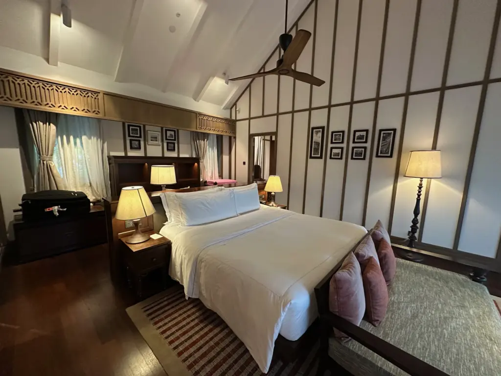 The upstairs bedroom in the villa