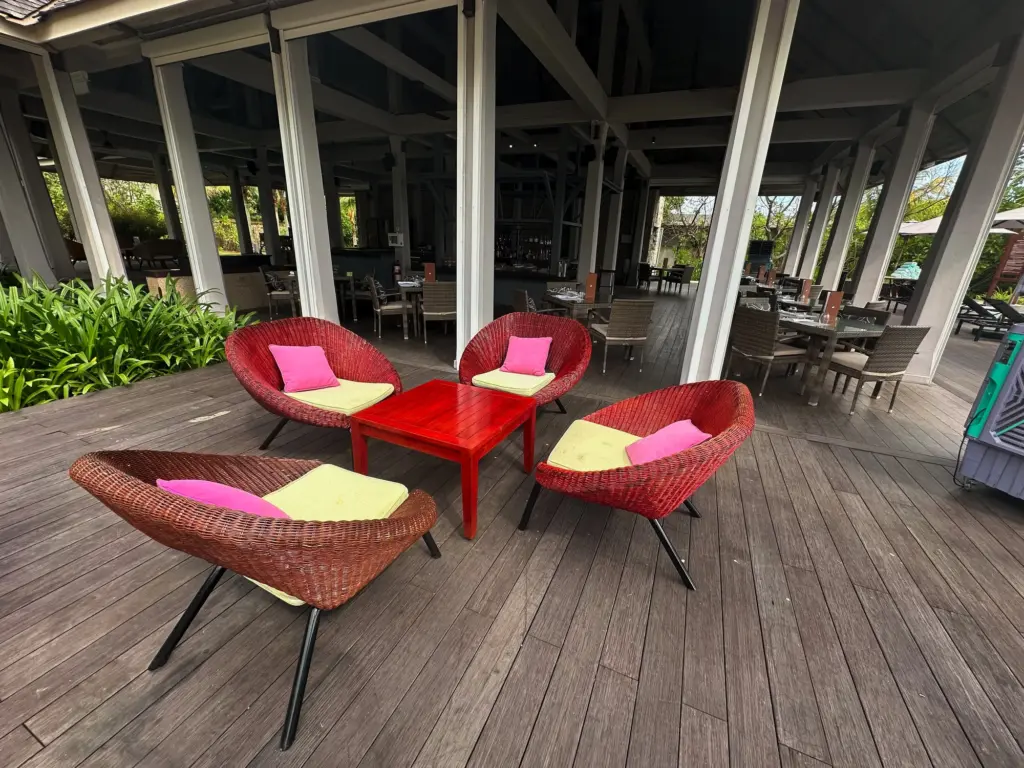 Outside seating at the Infinity Bar