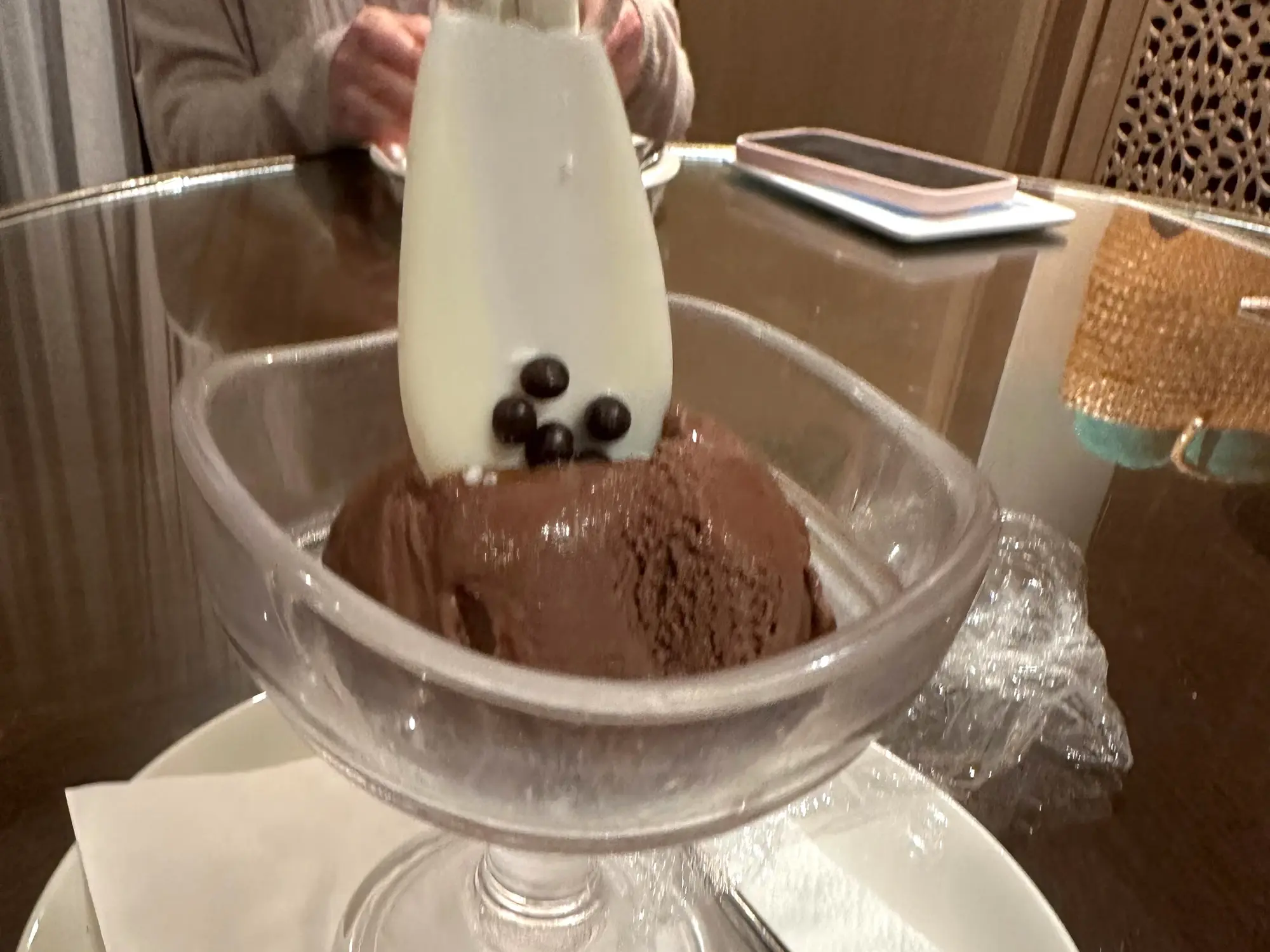 My scandalously small two scoops of ice cream