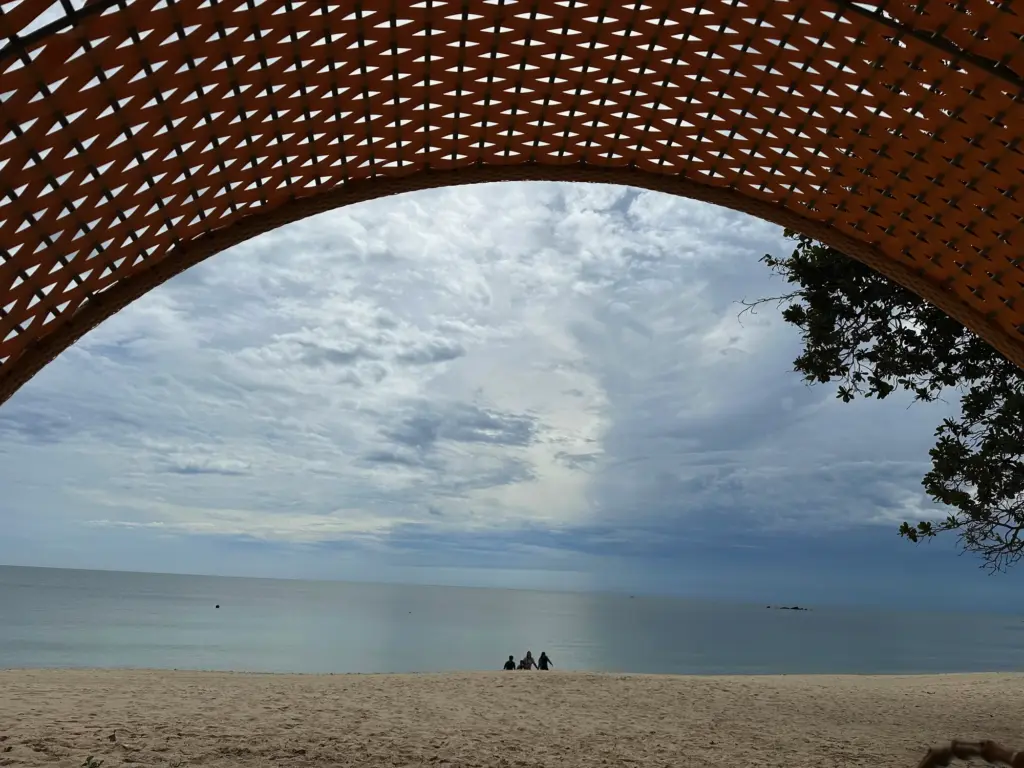 Views out to sea from a Cabana on the beach