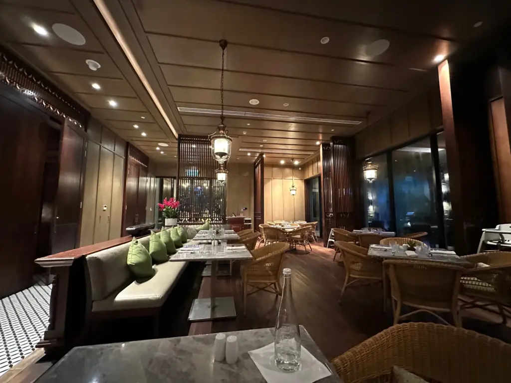 Inside the Tumeric restaurant which is where breakfast is served