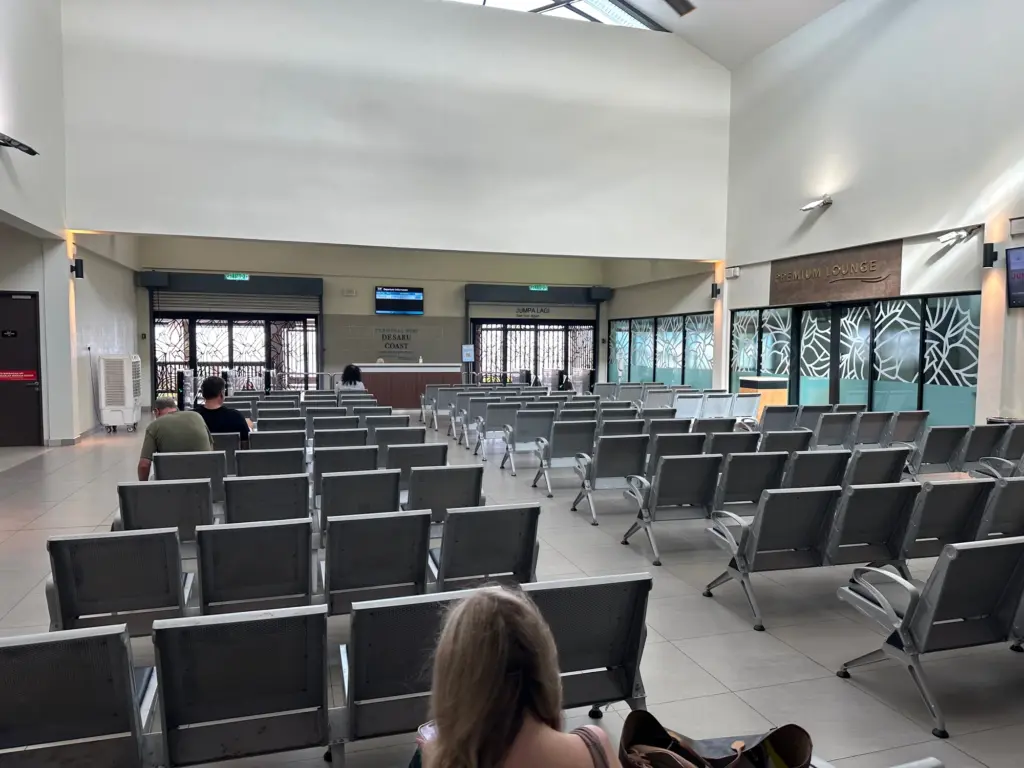 Post security the waiting area before you board the ferry