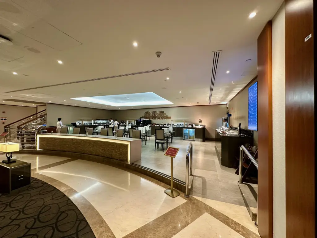 The self service buffet with a great selection of food