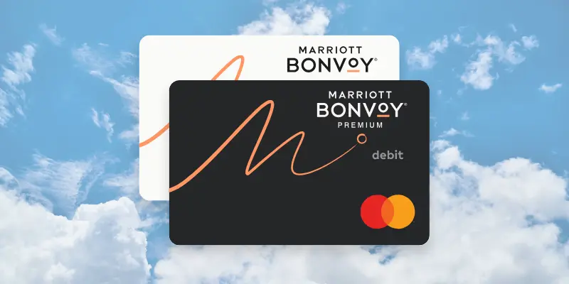 A photograph of two Currensea Marriott branded cards