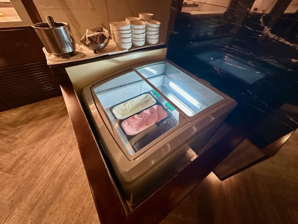 Help yourself to ice cream in the lounge Help yourself to ice cream in the lounge