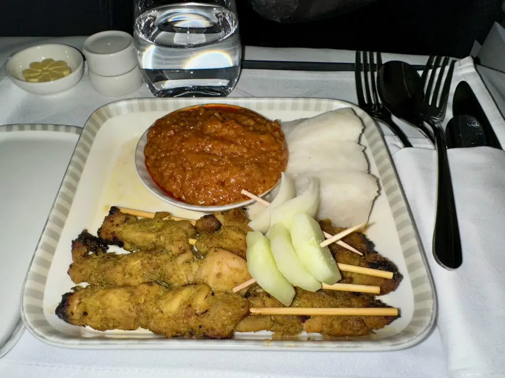 The Singapore Airlines Chicken Satay outstanding as always The Singapore Airlines Chicken Satay outstanding as always