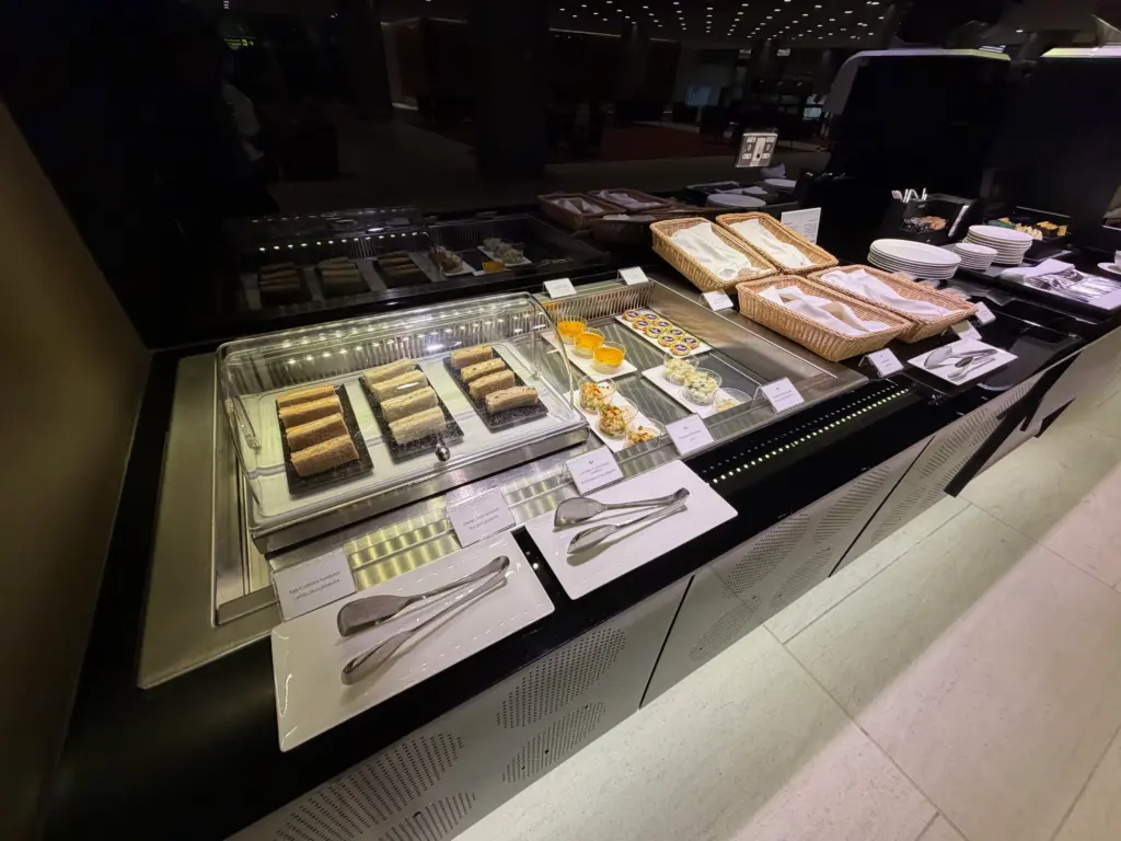 Light snacks only in this lounge but still theyre better than most lounges