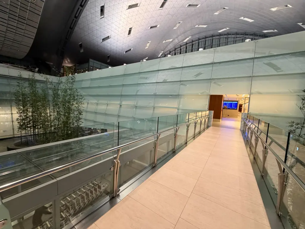 The Business Centre bridge overlooking the arrivals floor