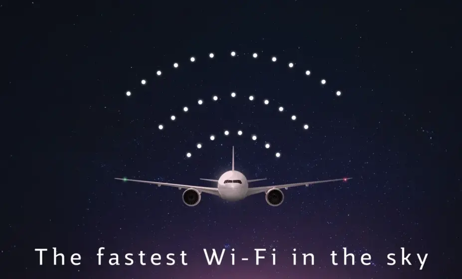 The entirely justified fastest wifi in the sky claim