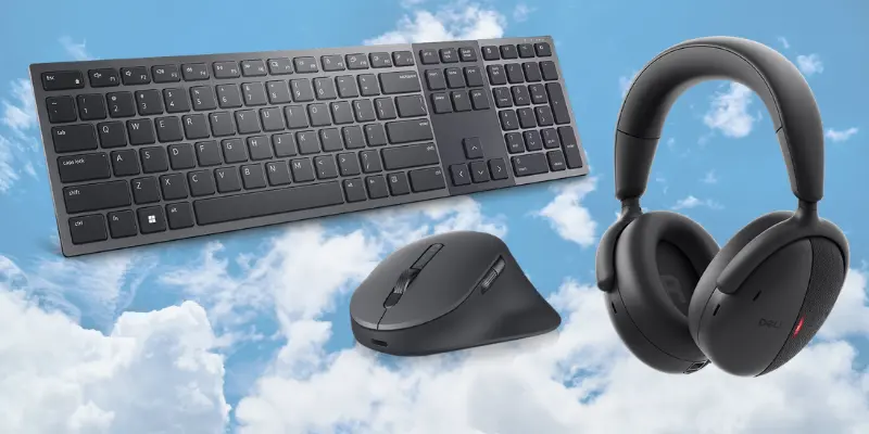Low cost accessories like headphones keyboards and mice are a good way to use up your dell credits A photography showing example Dell accessories, such as headphones and mice