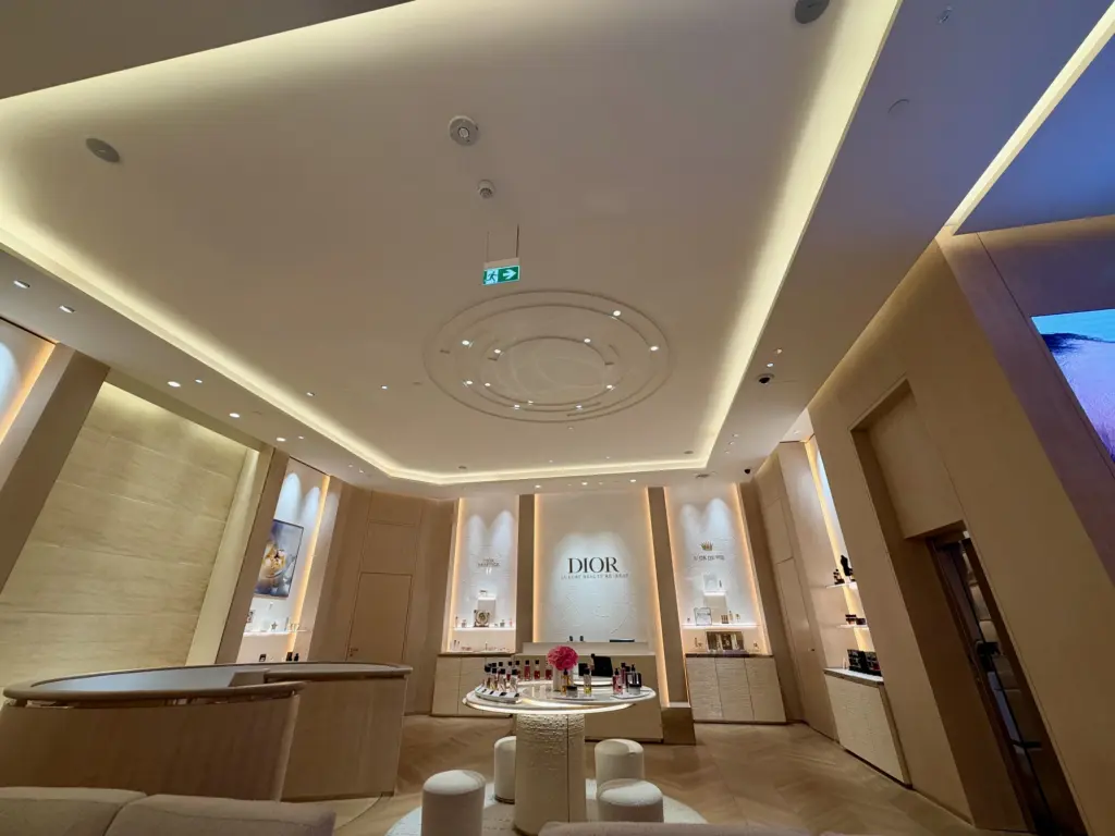 The main Spa reception lounge in the Dior spa The main Spa reception lounge in the Dior spa