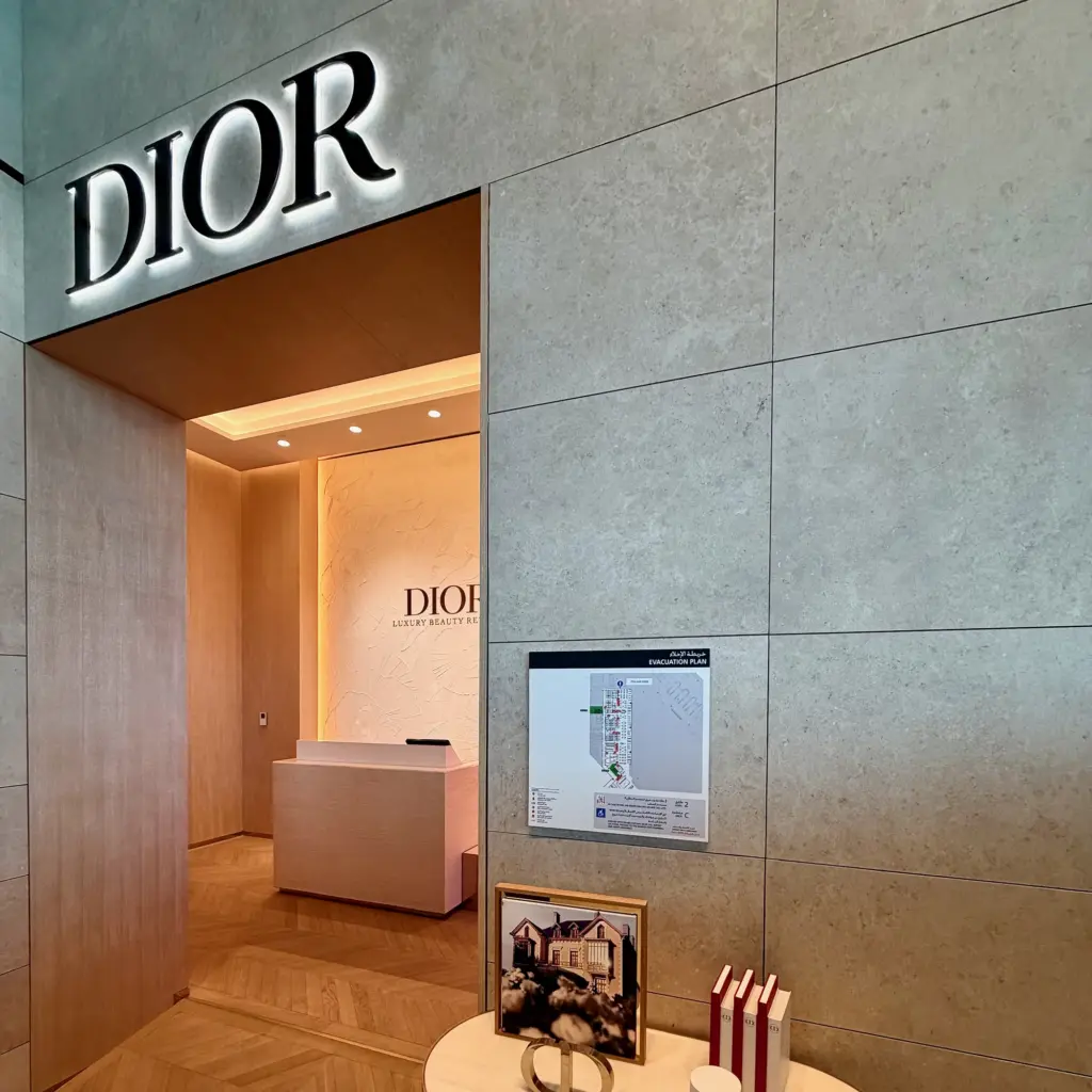 The entrance to the Dior spa and the very far left of the lounge The entrance to the Dior spa and the very far left of the lounge