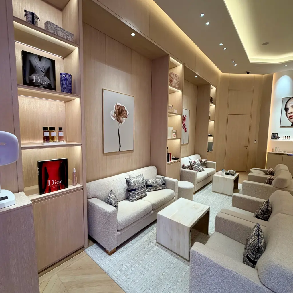 Seating in the Dior Seating in the Dior