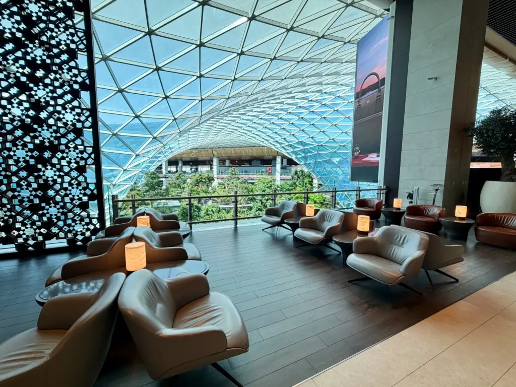 Seating in the lounge with a view across the Garden Seating in the lounge with a view across the Garden