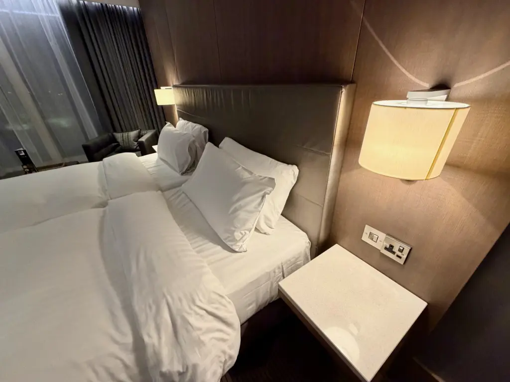 A very comfortable set of twin beds led to a great nights sleep A very comfortable set of twin beds led to a great nights sleep