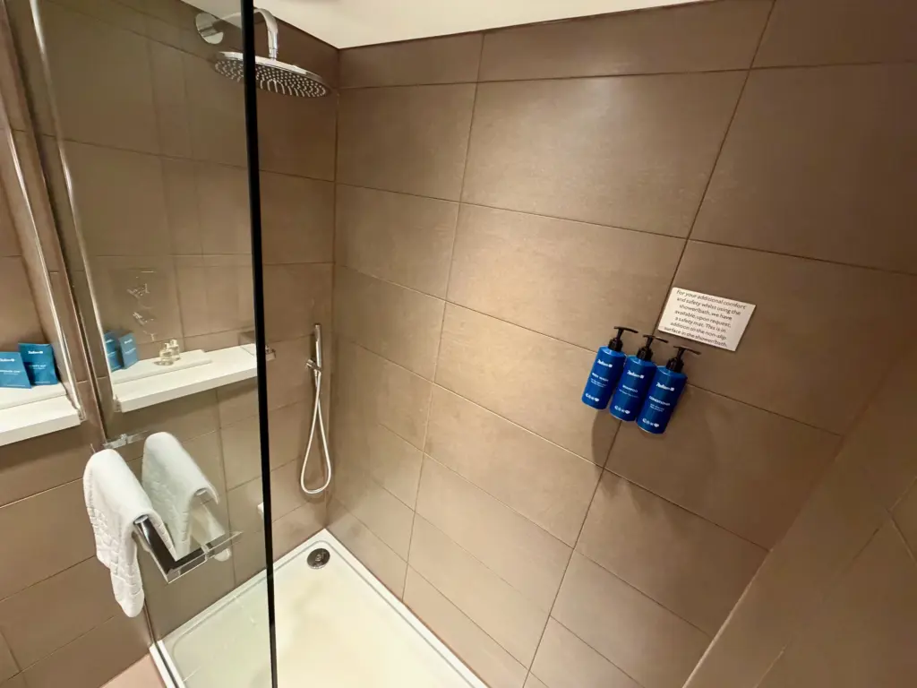The shower at the Radisson Perfectly passable The shower at the Radisson Perfectly passable