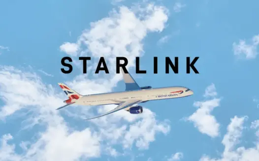 British Airways launches Starlink on a 787 today