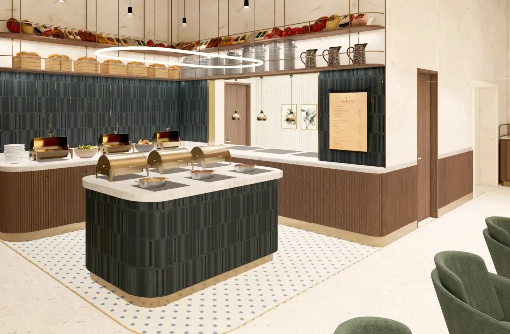 The hot food station at The Loom The hot food station at The Loom