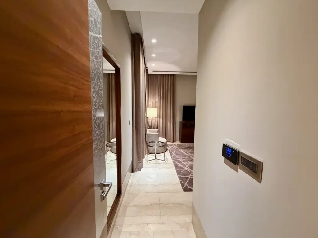 The entrance to the bedroom off the main hallway