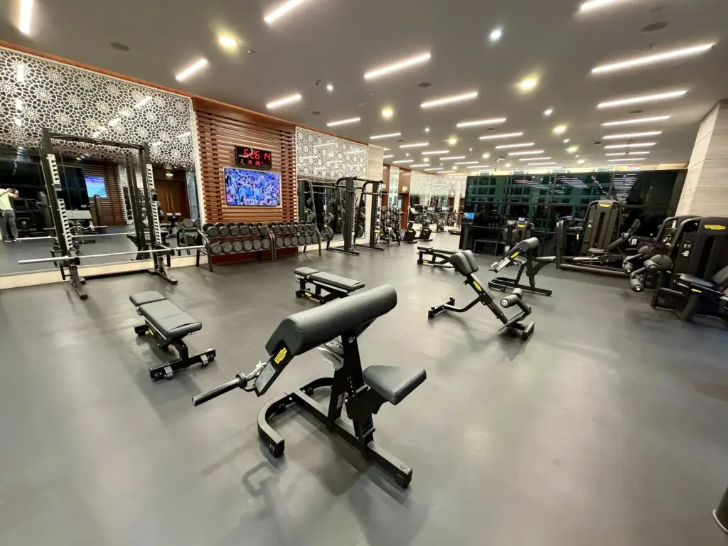 The huge and often empty gym