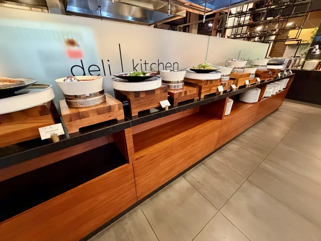 Healthier breakfast options are also available although we didnt partake