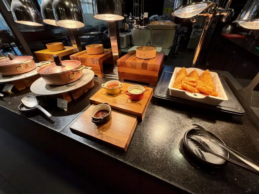 Some of the great hot options available at breakfast