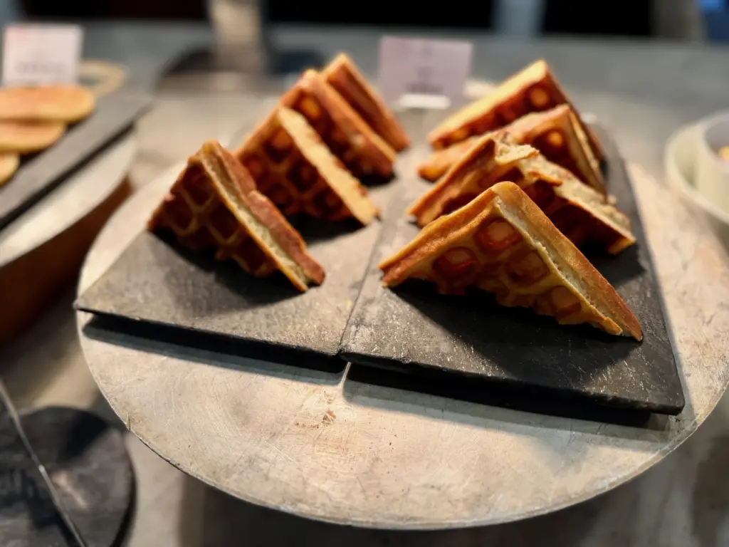 The breakfast waffles