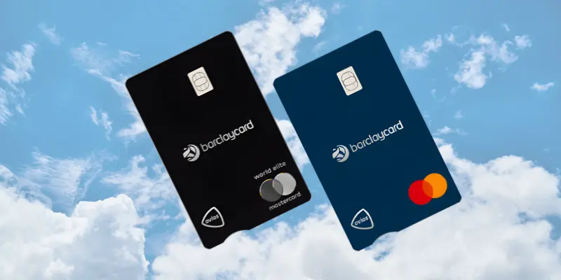 A photograph of the standard and premium Avios Baclaycards