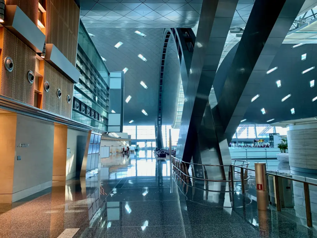 A deserted Doha airport in the afternoon A deserted Doha airport in the afternoon