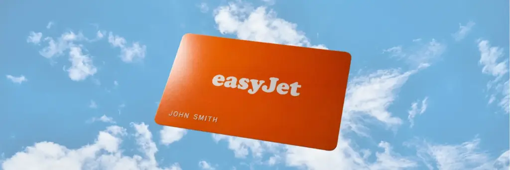 A mock-up of an easyJet loyalty card