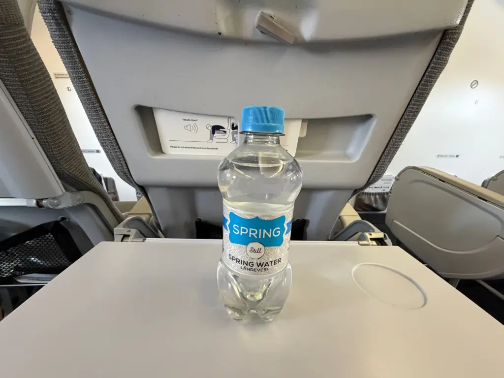 Water was given to us before pushback Water was given to us before pushback