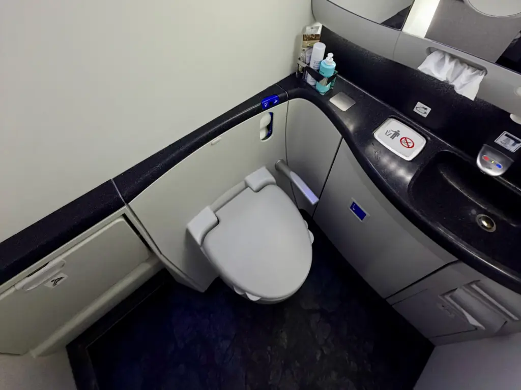 One of the three business class bathrooms on the 787 10 One of the three business class bathrooms on the 787 10
