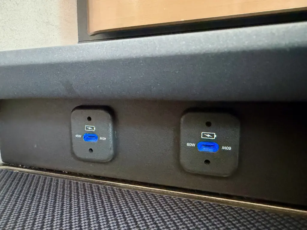 Take your pick 45W or 60W USB C ports Take your pick 45W or 60W USB C ports
