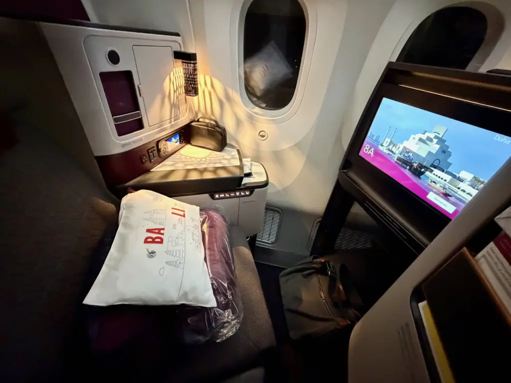 The Qatar business class seat on the 787 9 Not the Q suite but still a great seat The Qatar business class seat on the 787 9 Not the Q suite but still a great seat